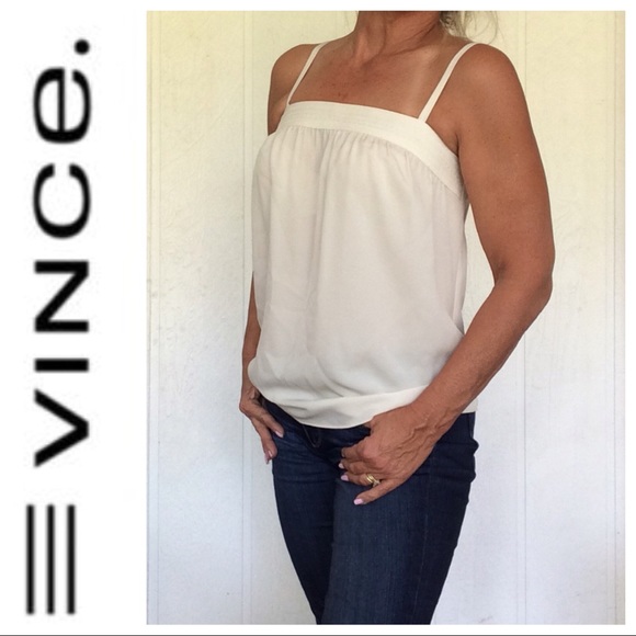 VINCE CREAM SILK CAMISOLE XS - Picture 3 of 9